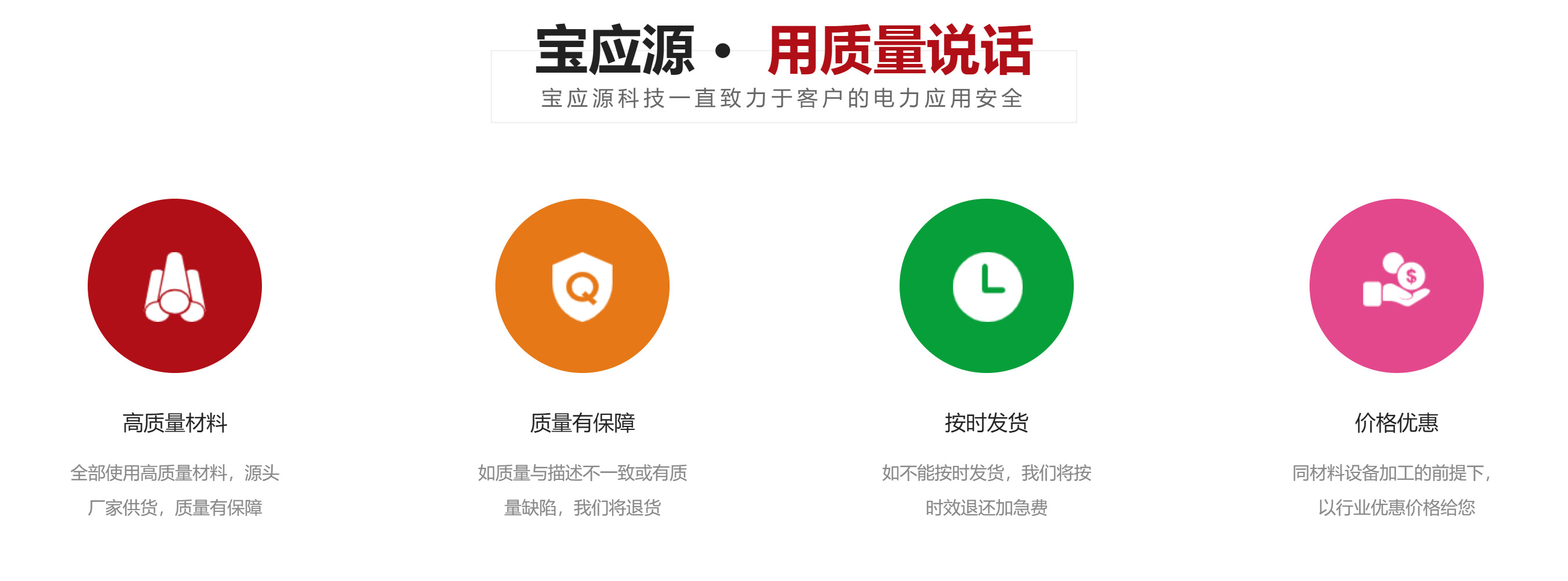 用質(zhì)量說話